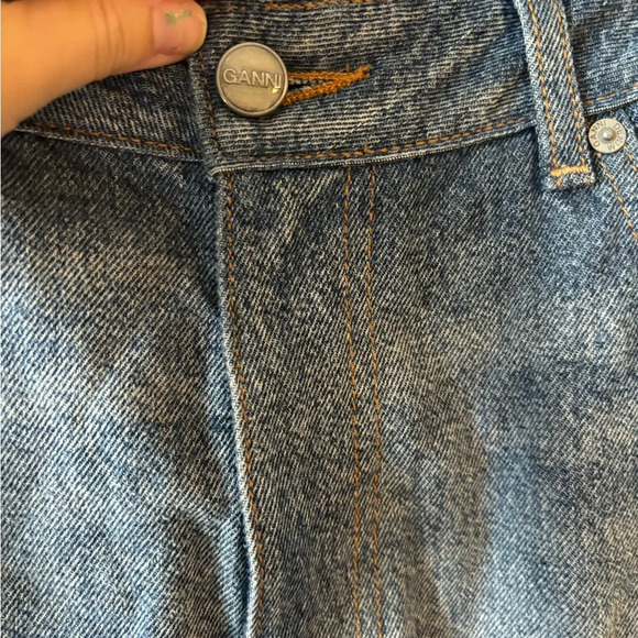 Ganni High-Rise Diagonal Striped Jeans - Picture 7 of 11